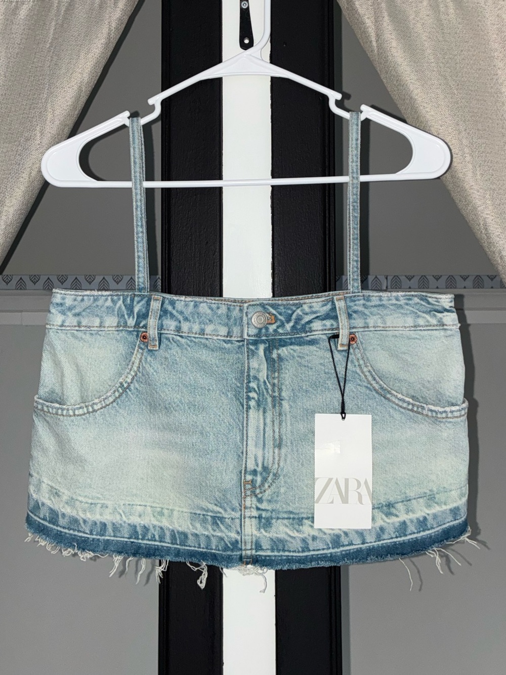 Zara - Denim Crop Tank Top - Picture 3 of 13